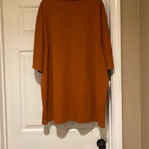 FJ Foot Joy Men's Size XXL Rust Orange Mock Turtle Neck Short Sleeve Golf Shirt